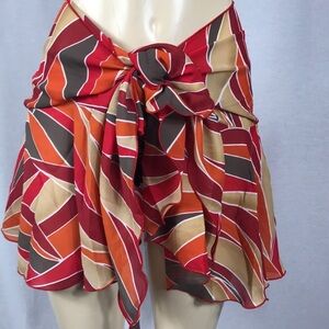 Zuliana Multi Color Ruffle Sarong. Made In USA. New With Tags.